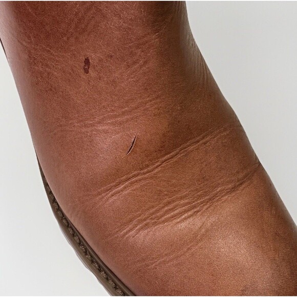 Coach Leather Ankle Boots Women’s Size 8 Brown Zip-Up Logo Turnlock Detail - Picture 7 of 11